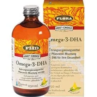 Flora Manufacturing & Distributing Ltd Omega-3 DHA Algenöl 250 ml-Omega-3 Öl für Gehirn & Sehkraft - veganes Öl, 250 g 250 ml, Hochwertige Premiumqualität-100 % pflanzlich - mit Omega-3 Fettsäuren