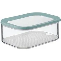 Mepal Vorratsdose Käsedose für Käsestücke und Scheibenkäse mit Antikondenseinsatz, Styrol-Acrylnitril (SAN), Polyethylen (PE), spülmaschinenfest, Nordic Green