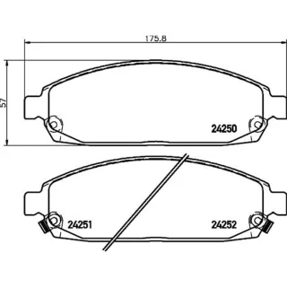 Hella Bremsbel?ge vorne Jeep Commander Grand