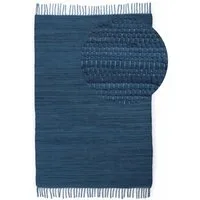 carpetfine Teppich Kelim Chindi uni, auch als Läufer, rechteckig, Höhe: 5 mm, Wendeteppich, reine Baumwolle, handgewebt, Uni-Farben, mit Fransen