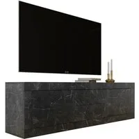 Home affaire Lowboard Basic Breite 210 cm, TV-Board 2 Türen, 2 Schubkästen, TV-Schrank, Metallgriff, moderne Rahmenoptik, viel Stauraum, Farbauswahl