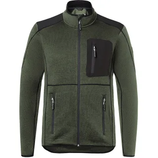 KÜBLER WEATHER Strickjacke oliv/schwarz L - 1443 6339-6699-L
