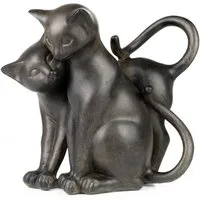 Moritz Dekofigur Dekofigur Katze Kater Katzenpaar Polyresin Antik, Polyresin Figuren Deko Geschenk Geometrische TierFigur Modern Skulptur