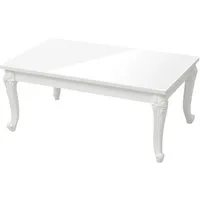 vidaXL Ablagetisch, Couchtisch Hochglanz-Weiß 100x50x42 cm Holzwerkstoff