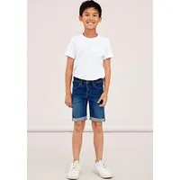 Name It Jeansshorts NKMSILAS SLIM DNM L SHORT Baumwollmischung, Stretch, Umschlagsaum