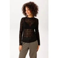 Aniston CASUAL Langarmshirt aus transparenter, elastischer Spitze - NEUE KOLLEKTION