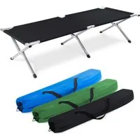 Goods+Gadgets Feldbett Faltbares Aluminium-Feldbett – Robust & Leicht für Camping & Gästebett (Campingbett, Klappbett) Gästebett aus Aluminium