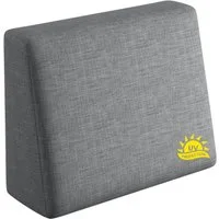 sunnypillow Rückenkissen Palettenkissen mit abnehmbarem Bezug Seitenkissen 60x40x20/10cm, Grau UV