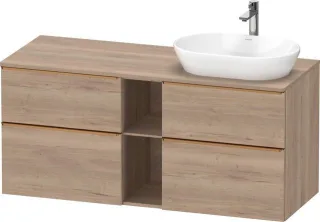 Duravit D-Neo Konsolen-Waschtischunterbau wandhängend 1400x550x664 Az 2 Ei DE4970R04550000