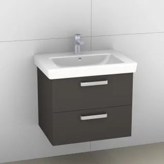 Artiqua 414 Waschtischunterschrank für Subway 2.0 7113FA, 7113FC Stahlgrau, 414-WU2L-V67-7142-88 414-WU2L-V67-7142-88