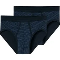 Schiesser Slip Herren-Slip 2er-Pack Feinripp gemustert