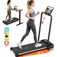 WILGOON Laufband Laufband für Zuhause mit Steigung und gelenkschonendem Laufkomfort (Walking und Laufen von 1–12 km/h für Homeoffice und Alltag, Ideal für Kalorienverbrauch, tägliche Bewegung und Cardio), Klappbar, platzsparend und App-kompatibel für