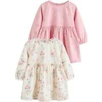 Next Strickkleid Baby Jersey-Kleid, 2er-Pack (2-tlg)