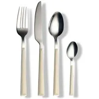 ECHTWERK Besteck-Set Basic (16-tlg), 4 Personen, Edelstahl 18/0, Camping/Picknickbesteck, Kunststoffgriffe