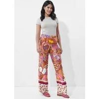Alba Moda Strandhose Florale Strandhose in Satin-Optik
