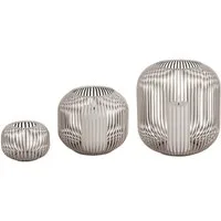 formano Windlicht Stäbe, Höhe: 28cm, Farbe: Grau, Motiv: Stäbe