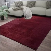TT Home Teppich Diele, Esszimmer, Flur, Schlafzimmer, Wohnzimmer, Rechteckig, Höhe: 14 mm, Wohnzimmer Kurzflor Einfarbig Modernes Design Waschbar