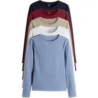 The Set Langarmshirt The Set Langarmshirts mit Rundhalsausschnitt, (5-tlg)