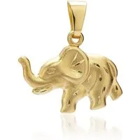 NKlaus Kettenanhänger Kettenanhänger Elefant klein 333 Gelb Gold 15,5mm