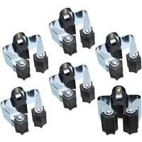 Work-it Wandhalterung 6er Set Wandhalter Werkzeug Gerätehalter Besenhalter mit, (6-tlg., mit Befestigungsmaterial (Schrauben, Dübel)