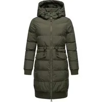 Ragwear Steppmantel Briosh Wasserdichter Damen Wintermantel mit Kapuze