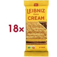 LEIBNIZ Kekse Cream Choco, 18x 2er-Pack mit Schokoladencreme