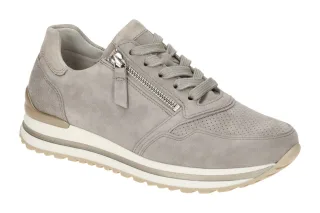 Gabor 86.528.12 Damenschuhe Halbschuhe Sneaker Grau Puder Extra Weit