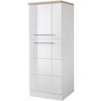 KOCHSTATION Seitenschrank KS-Wien Breite 60 cm, Höhe 165 cm, Türanschlag wechselbar