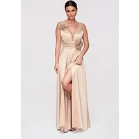 OMBRE Abendkleid Maxi Abend- / Ballkleid mit ausgestelltem Rock