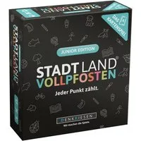 Denkriesen Spiel Stadt Land Vollpfosten, Junior Edition, Familienspiel, Made in Germany