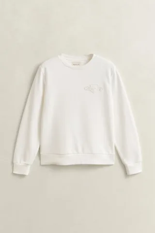 GANT - Tonal Shield Rundhals-Sweatshirt eggshell - Gr. - XL
