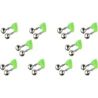 MIKADO Total Fishing Aalglocke 10x GLOCKEN - SET - DOPPELT - KUNSTSTOFF-FROSCH-CLIP - Aal - Angeln, (Spar-SET, 10-St)