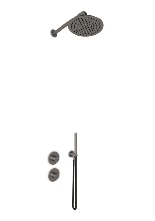 JEE-O Slimline Shower Set 01, dark steel, 800-6429 800-6429