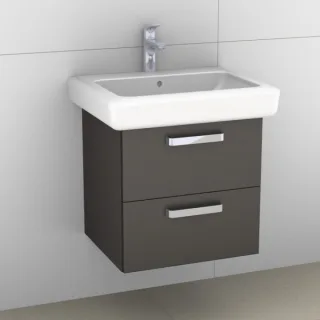 Artiqua 413 Waschtischunterschrank für IT! 121960 Stahlgrau Metallic, 413-WU2L-K110-7141-88 413-WU2L-K110-7141-88