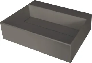 Neuesbad Granit-Waschbecken mit Abdeckung, Anthrazit metallic, 500x400 mm NB1DECQRTU5M1