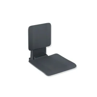 Hewi System 900 Einhängesitz 900.51.10260AF 450 x 533 x 637 mm, Edelstahl pulverbeschichtet anthrazit matt, matt anthraziter Kunststoff