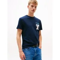 Tommy Jeans T-Shirt TJM REG USA SCRIPT SS TEE mit modischem Print