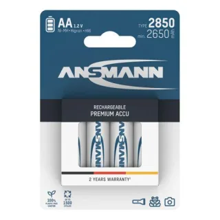 1x4 Ansmann NiMH Akku 2850 Mignon AA 2650 mAh