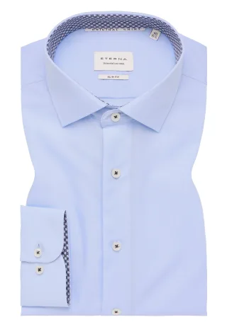 ETERNA - Original Shirt Popeline Langarm hellblau - Gr. - 42/Langarm - 67cm