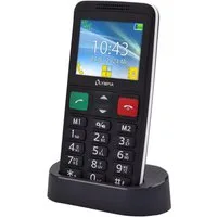 OLYMPIA OFFICE LUX Seniorenhandy (Mobiltelefon mit Ladeschale, Großtasten, Bluetooth, Dual-SIM, schwarz)