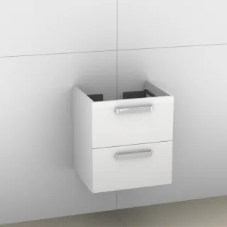 Artiqua 414 Waschtischunterschrank für Subway 613655, 613657,Weiß Hochglanz, 414-WU2L-V10-7016-68 414-WU2L-V10-7016-68