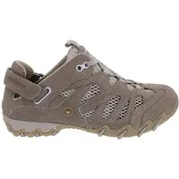 Allrounder by Mephisto Allrounder Sneaker Niwa 44/12, Velourleder mit offenem Mesh, Beige, Fu Schnürschuh