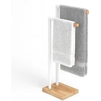 relaxdays Handtuchständer Handtuchhalter stehend, weiß