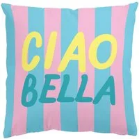Bilderdepot24 Dekokissen draußen Kissenhülle/ Garten/ Outdoorkissen blau Sprüche Pop Art, Bezug mit / ohne Füllung Zierkissen Outdoor Sofa Bett