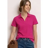 STREET ONE Poloshirt mit geschlitztem Rundhalsausschnitt