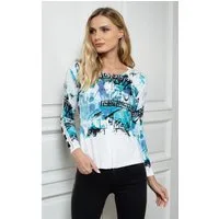 Passioni Cardigan mit abstraktem Druck