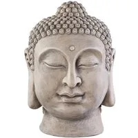 NEUSTEIN Buddhafigur XXL Buddha Kopf 50cm Figur Steinfigur Skulptur