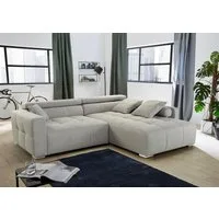 Jockenhöfer Gruppe Ecksofa Salerno L-Form, B: 280 cm, im Big-Sofa-Style, mit Kopfteilverstellung & Zierkissen
