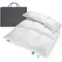 Bettenhaus Breuer Daunenbettdecke Extra warme 100% Winter Daunendecke sibirische Daunen 135x200 1200g BB, Füllung: 90% Daunen, 10% Federn, Bezug: 100% Baumwolle, Allergikergeeignet