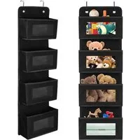 SinLaw Hängeaufbewahrung Hängeorganizer Tür mit 4 Fächern, Verdicktem Vliesstoff Hängeregal (1 St), Kommt mit 4 großen Taschen und 2 Metallhaken,hanging shelf wardrobe